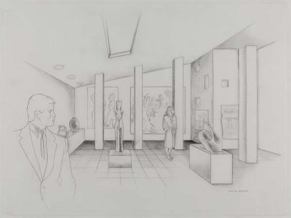Concept for Art Gallery Interior Space by Eve Mero