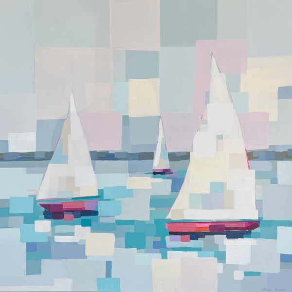 Boats at the Lake by Alma Ramirez