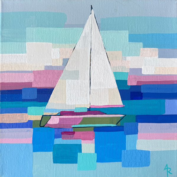 Sailboat Blue by Alma Ramirez
