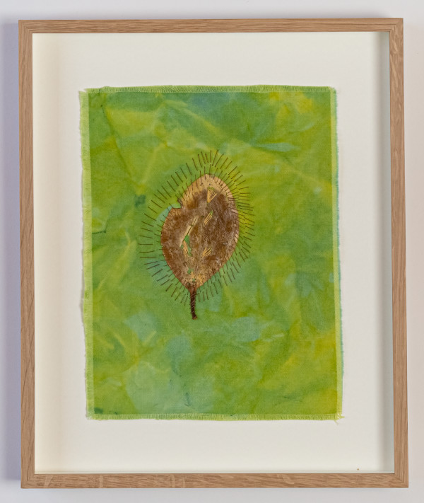 Leaf on Weld Overdyed Indigo by Susan D'souza