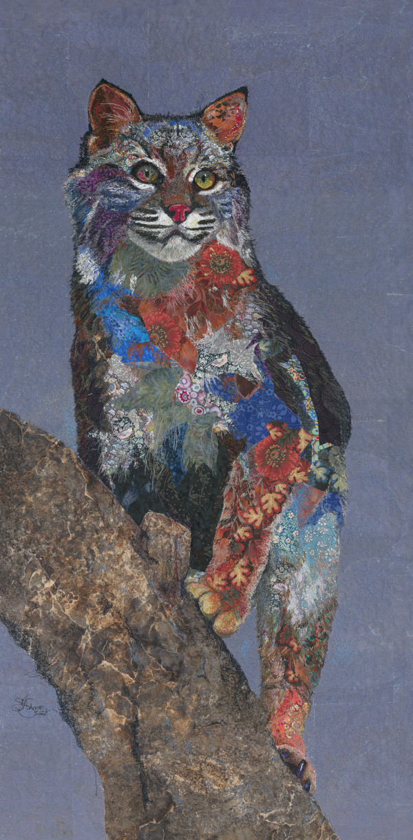 "Pretty Kitty"       Eastern bobcat (Lynx rufus rufus) by Susan Fay Schauer Fiber Artist