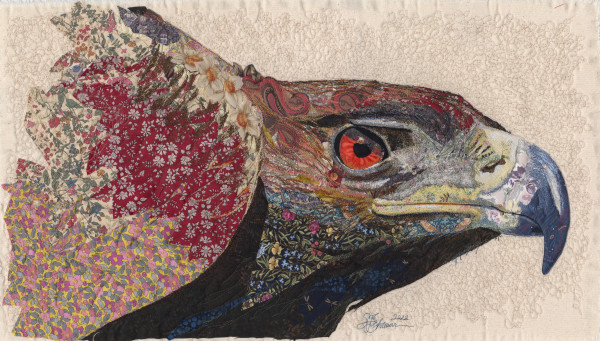 "On The Hunt"     Golden Eagle  (Aquila chrysaetos) by Susan Fay Schauer Fiber Artist