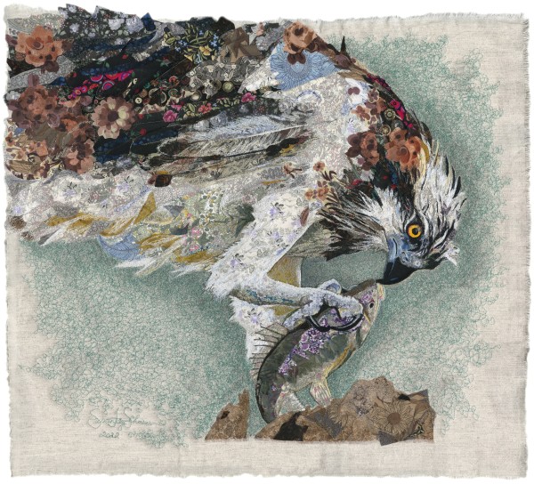 "Today's Catch"    Sea Hawk (Pandion haliaetus) by Susan Fay Schauer Fiber Artist
