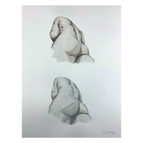 Buttocks Study by John Velo