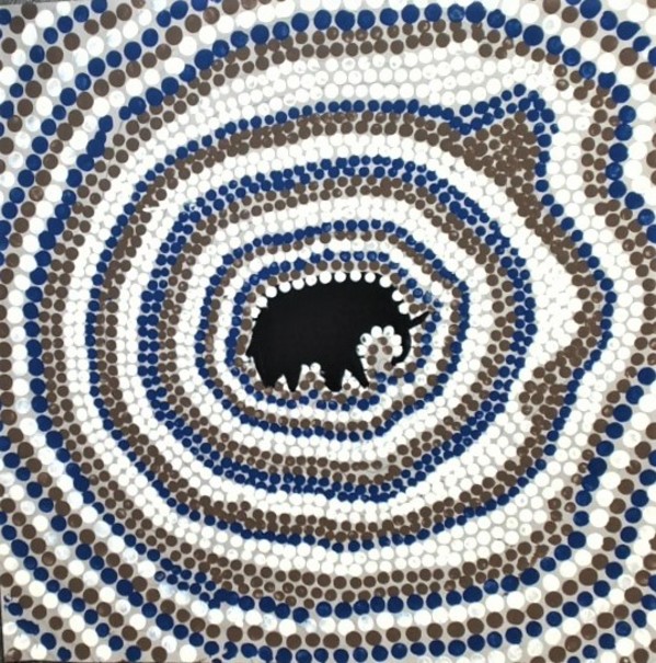 Aboriginal Dot painting by Leticia Nyangufi