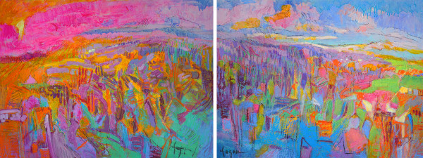 Embodied Earth (diptych) by Dorothy Fagan