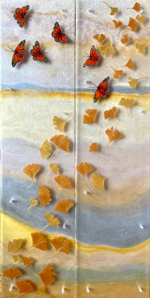 Traveling Time (diptych) by Kathleen Kane-Murrell