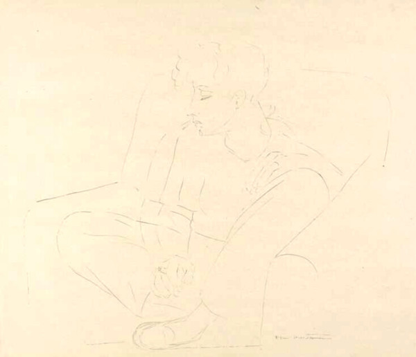 Girl Crouching by Alan Wood-Thomas