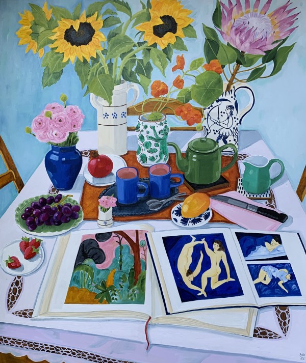 Flowering Beauty & Tangerine Tea for Two by Melanie Vugich