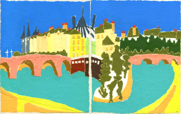 Ile de la Cite, France, Diptych by Jan Spencer
