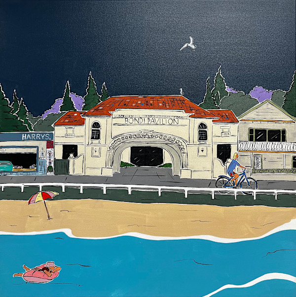 Bondi on Bike by Charlie Nanos