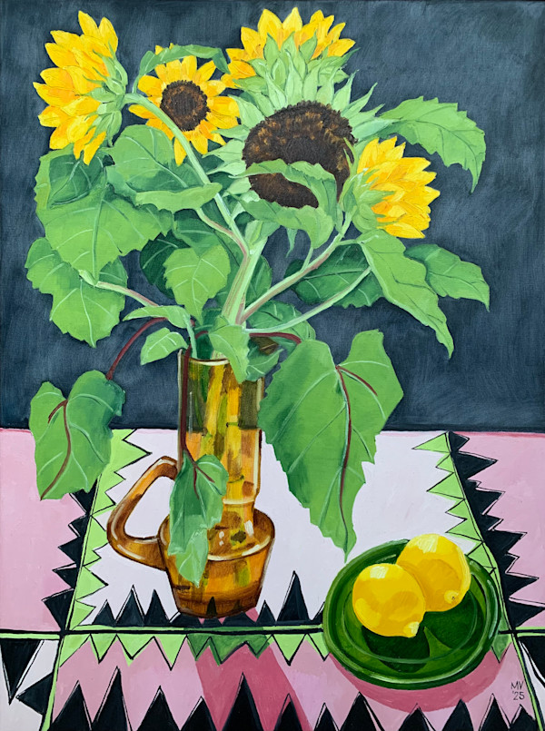 The Happiest of Flowers on Inky Black by Melanie Vugich