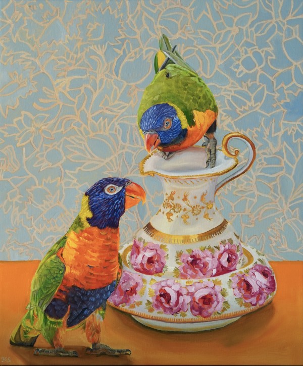 Bright stars, rainbow lorikeets by Fiona Smith