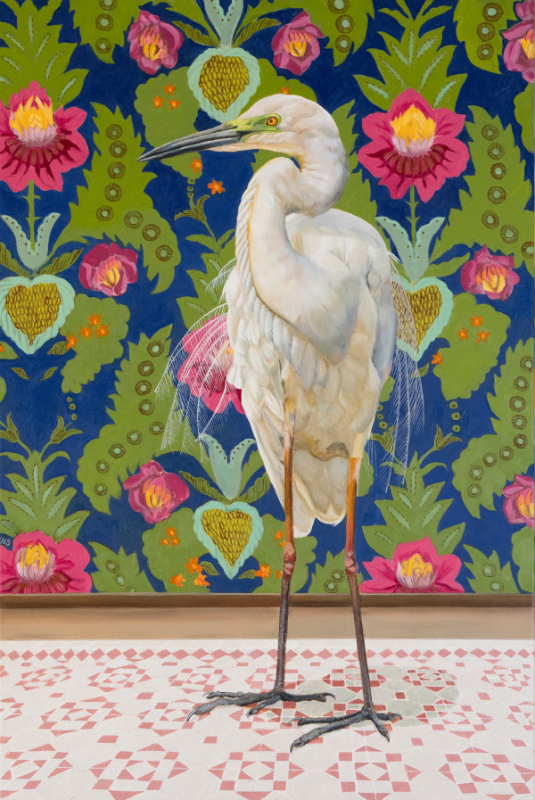 The Peace Bird - Great White Egret by Fiona Smith