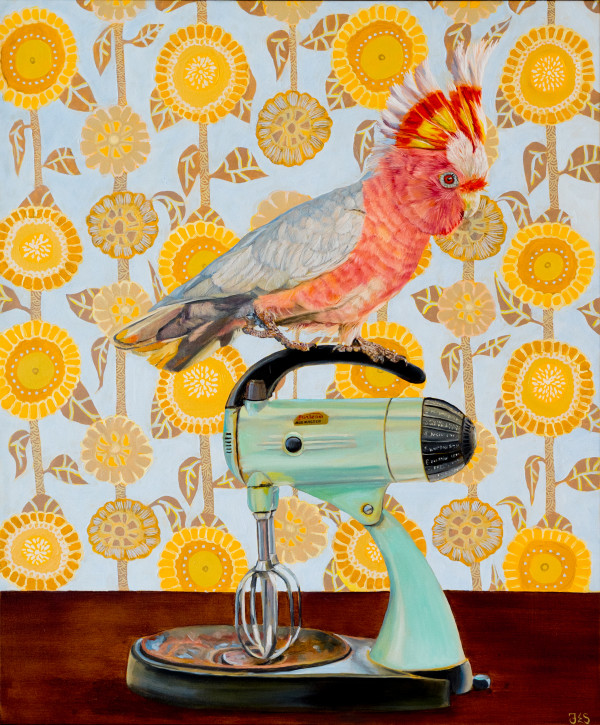 Sitting on a sunbeam - Pink Cockatoo by Fiona Smith