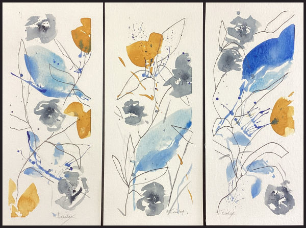 Blue Leaves (tripdych) by Kristine Mosher Tarrow (Krinlox)