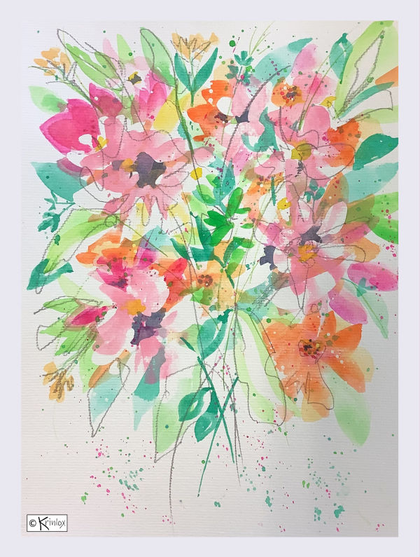 Happy Bouquet by Kristine Mosher Tarrow (Krinlox)