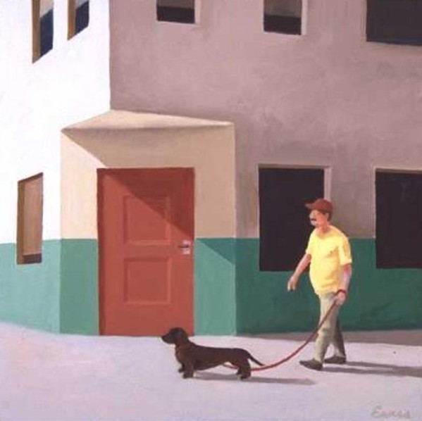 Corner Door with Dachshund by Roger Ewers