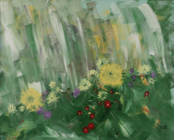 Waterfall Flowers by Michael Dane
