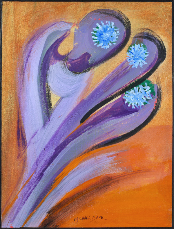 Purple Desert Flower by Michael Dane