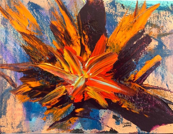 Bright Orange Flower #2 by Michael Dane