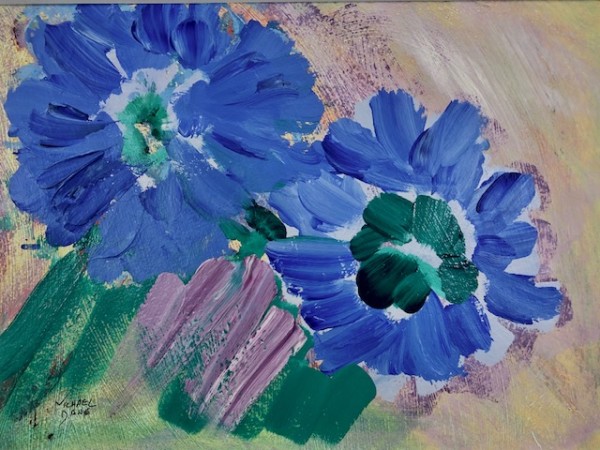Floating Blue Hydrangeas by Michael Dane