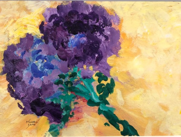 Hydrangeas With Stem by Michael Dane