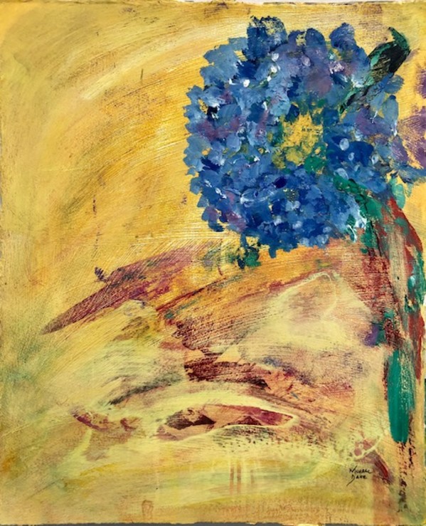 Single Hydrangea by Michael Dane