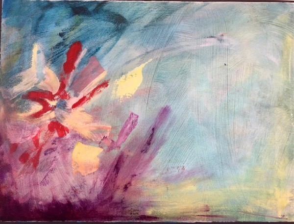 Other World Flower Red and Yellow by Michael Dane