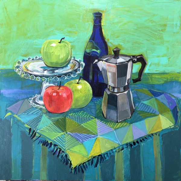 Still Life with 3 Apples by Christine Webb