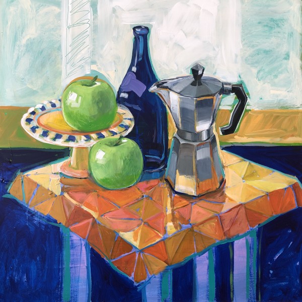 Still Life with Two Apples by Christine Webb