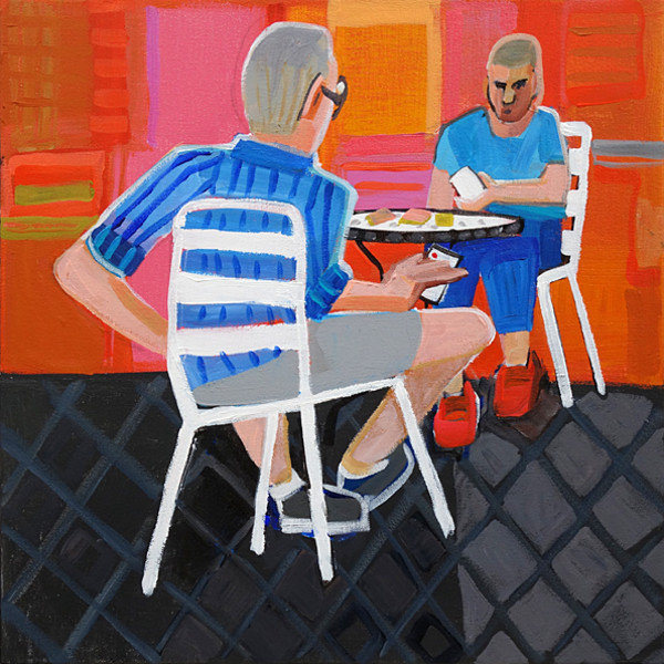 Two Card Players by Christine Webb