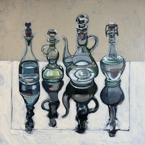 4 Italian Oil Bottles by Christine Webb