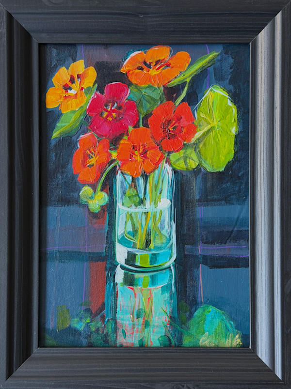 Six Spring Nasturtiums by Christine Webb