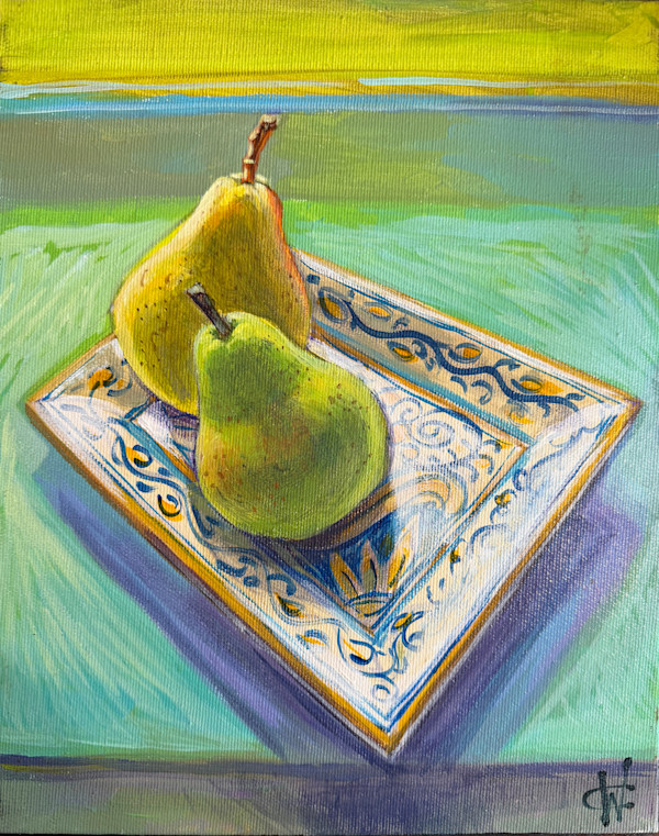 Two Pears by Christine Webb, Image 1.