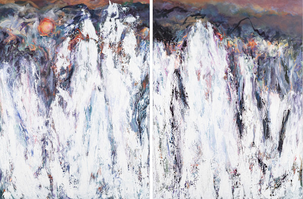 Waterfall (diptych) by Nanci Hersh