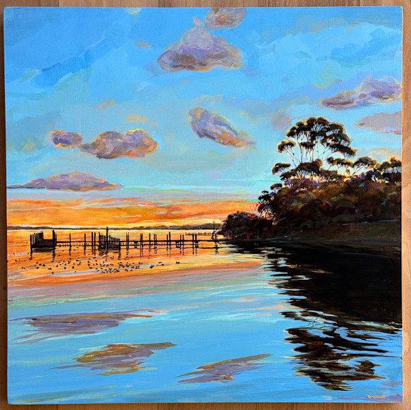 Nungurner Jetty at Sunset (commission) by Kate Gradwell