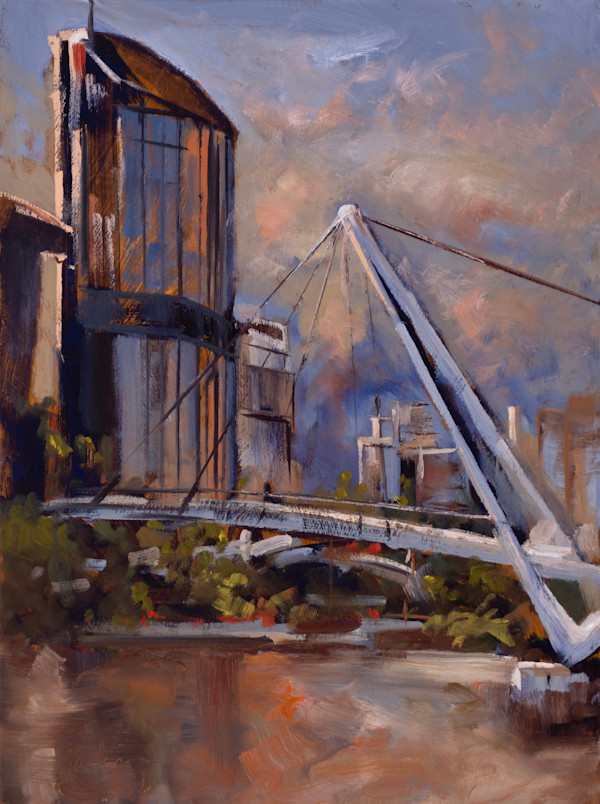 Southbank sunrise plein air by Jason Hawkins, Image 1.