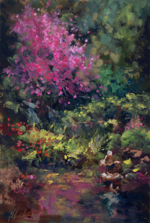Japanese garden, Plein Air by Jason Hawkins, Image 1.