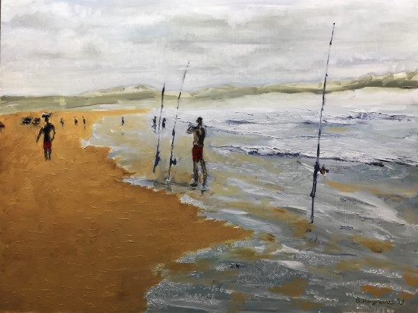 Fishing Greenhills Beach by Geoff Hargraves