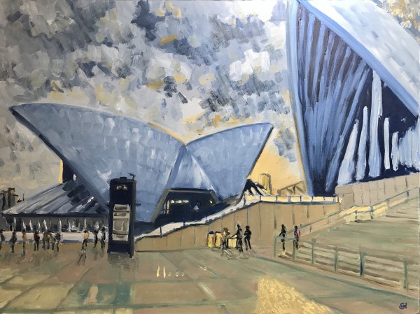 Opera House paving reflections by Geoff Hargraves