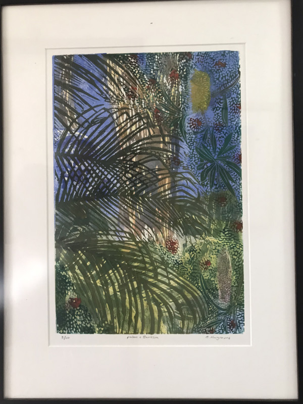 Palms and Banksia (3/10 black frame) by Geoff Hargraves