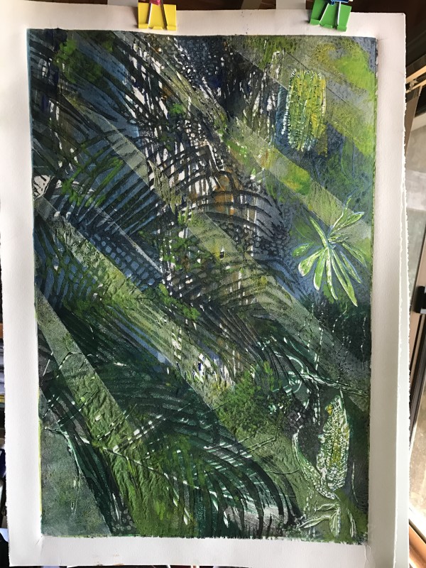 Palms and Bansia sunlight