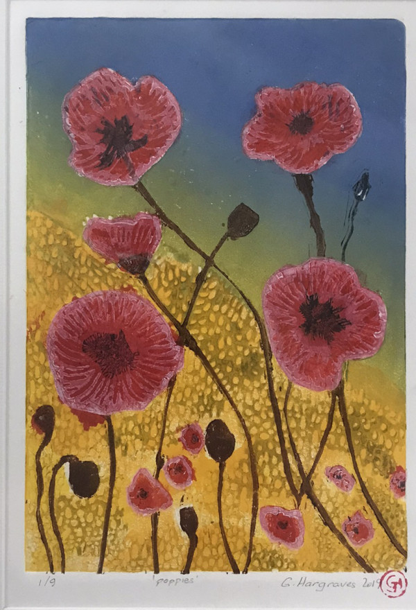 Poppies  ( edition of 9 unframed) by Geoff Hargraves
