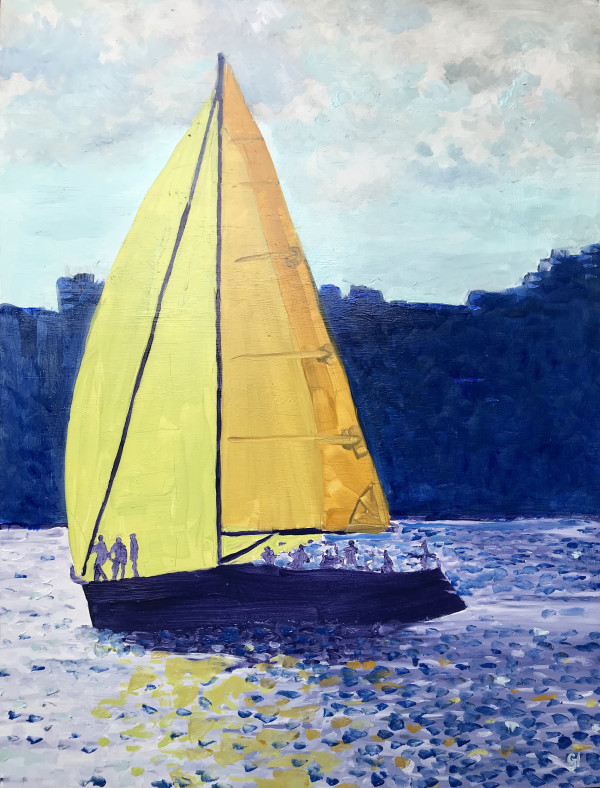 Yellow Spinnaker Silhouette