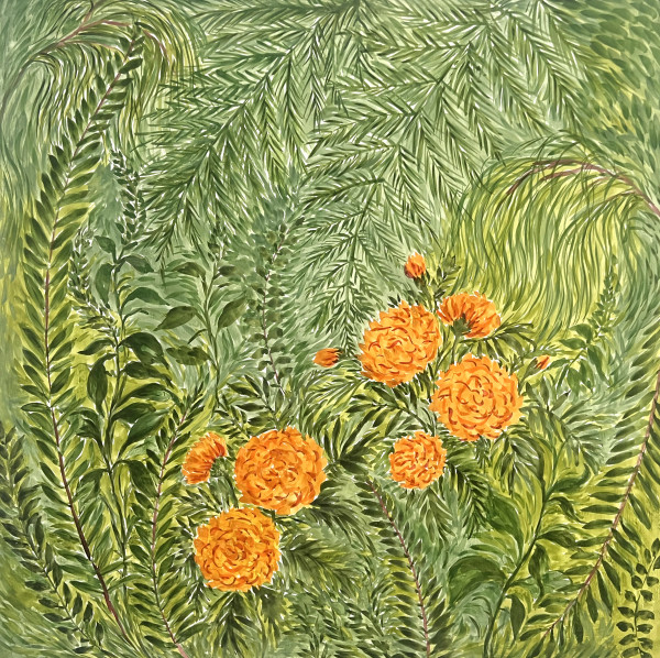 Marigold amongst the Ferns by Christopher Roch