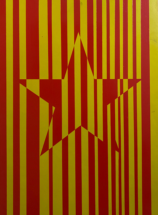 Red on Yellow Star #1 by Marcus Capes, Image 1.