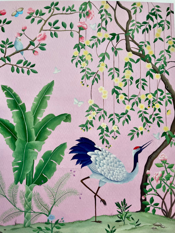 The Budgie in a Peony by Jolie Hutchings