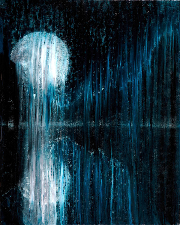 Moonfall Rain Reflections by Rachel Brask