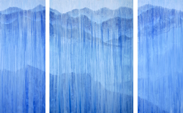 Rainy Blue Ridge Mountain Triptych by Rachel Brask